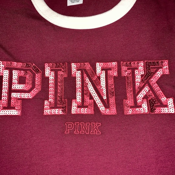 Victoria's Secret Tops - Victoria Secret PINK T-shirt with sequins